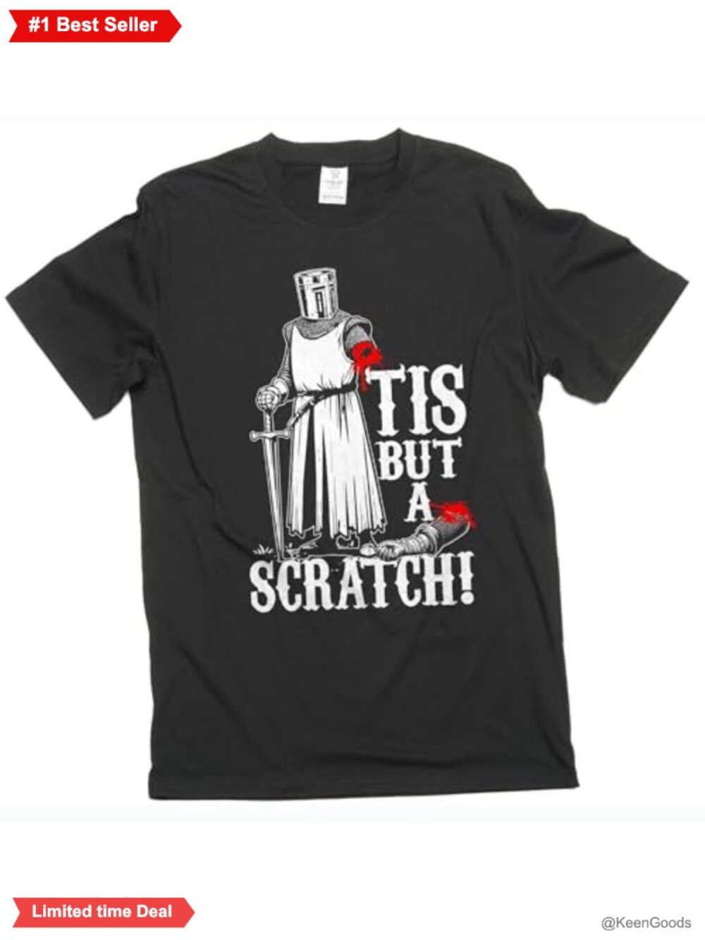 Men's Funny Medieval Knight Graphic T-Shirt Sarcastic Slogan Tee